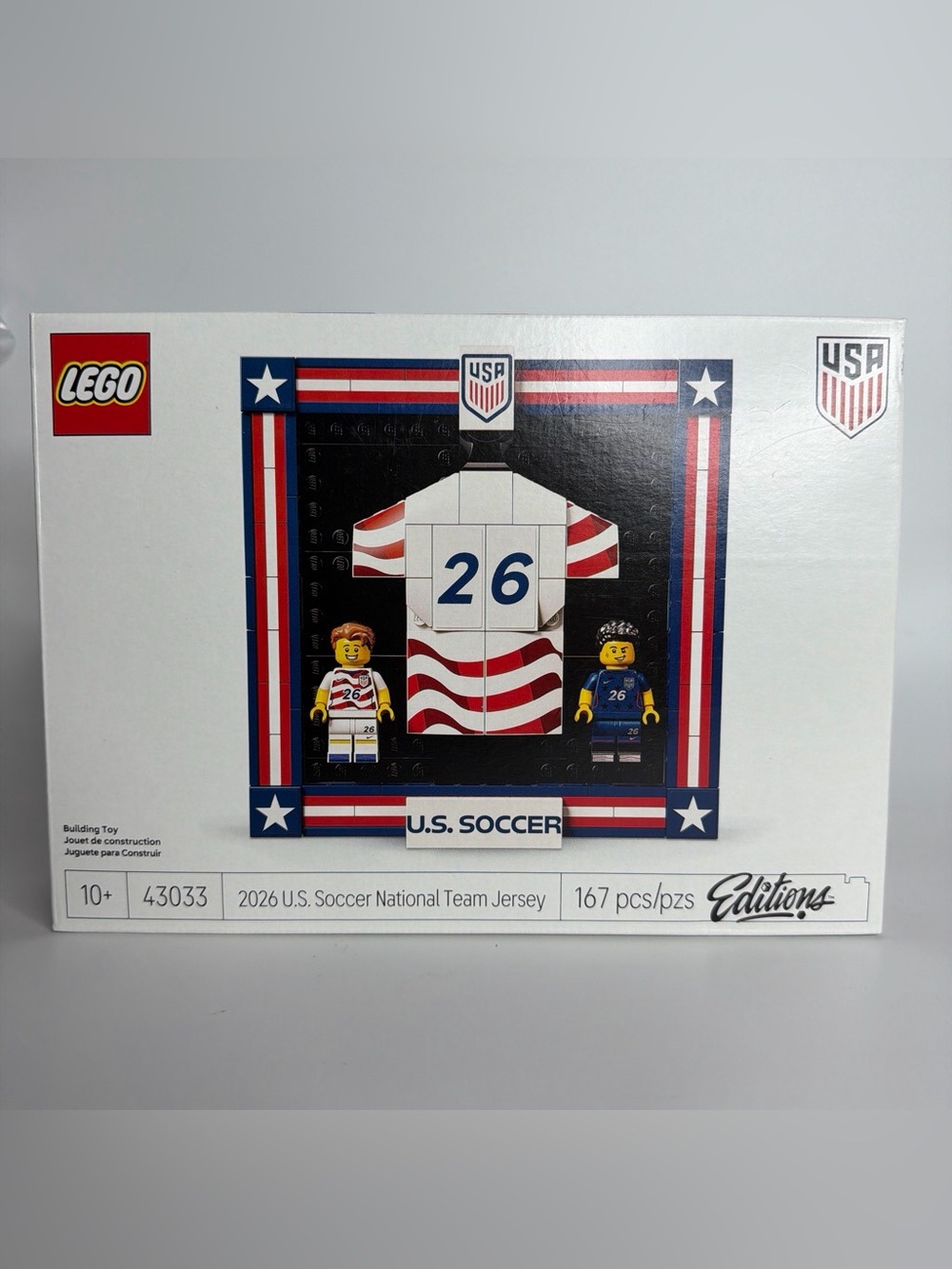 LEGO 43033 2026 U.S. Soccer National Team Jersey New Sealed
